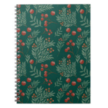 Cahier de Noël à la baie rouge botanique