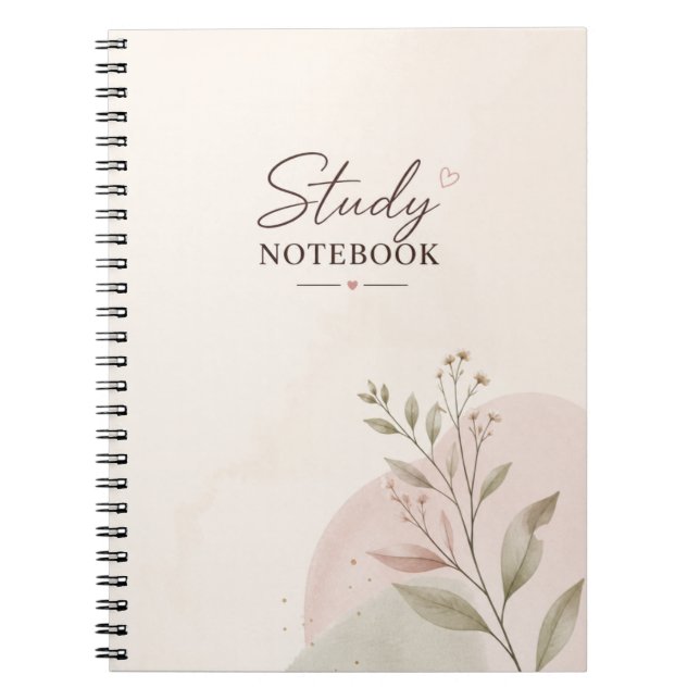 Cahier de notes à reliure spirale | Étudiant Paste (Devant)