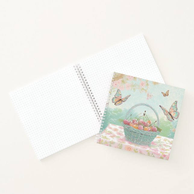 Cahier de notes bullet journal panier de cerises (Intérieur)