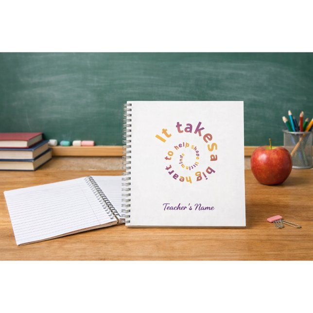 Cahier de notes de l'enseignant à citation en spir (Créateur téléchargé)