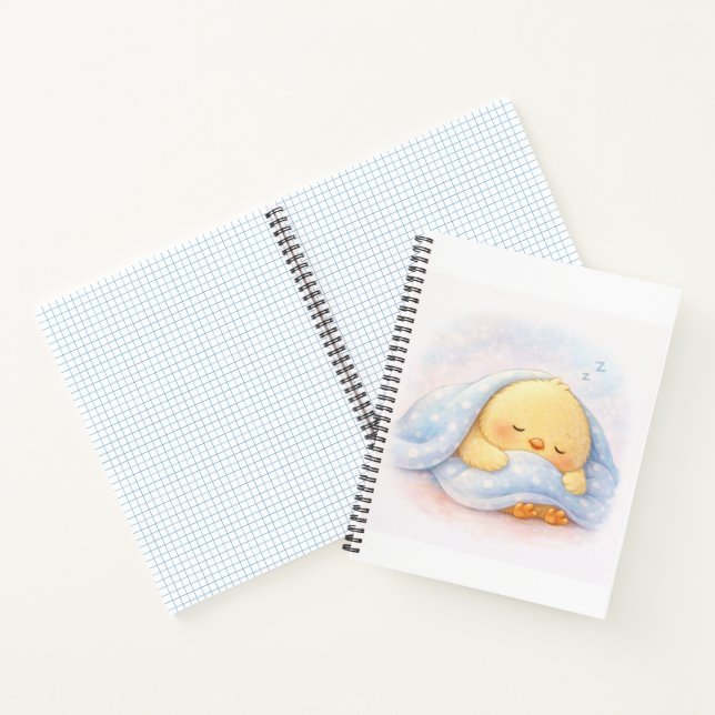 Cahier de notes douce Alma poussin mignon endormi  (Intérieur)