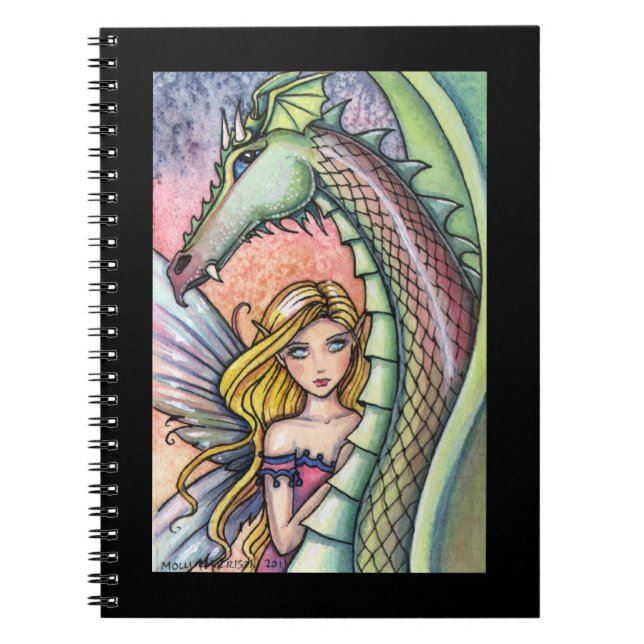 Cahier de notes Dragon et Fée Journal (Devant)