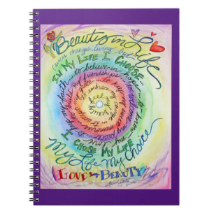 Cahier de notes Journal Arc-en-ciel d'affirmation