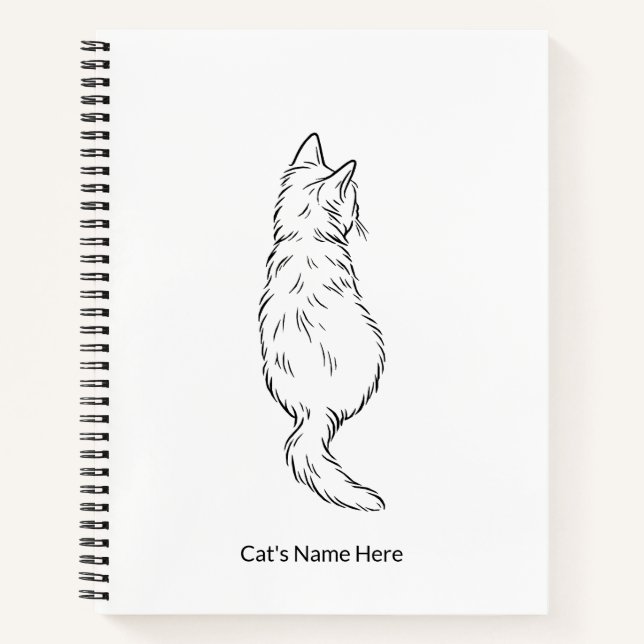 Cahier de notes personnalisé avec nom et dessin mi (Devant)