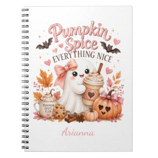 Cahier de notes personnalisé Halloween mignon et e