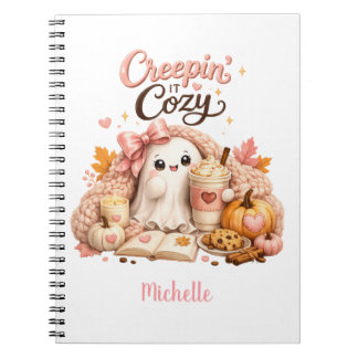 Cahier de notes personnalisé Halloween mignon et e