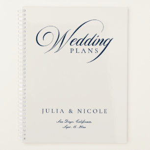 Cahier de planification de calligraphie bleu ivoir