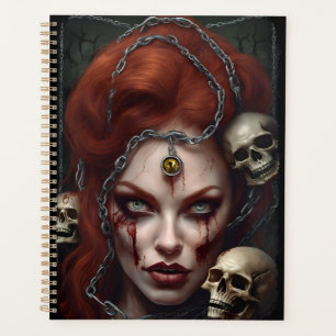 Cahier de planification hebdomadaire gothique Zomb