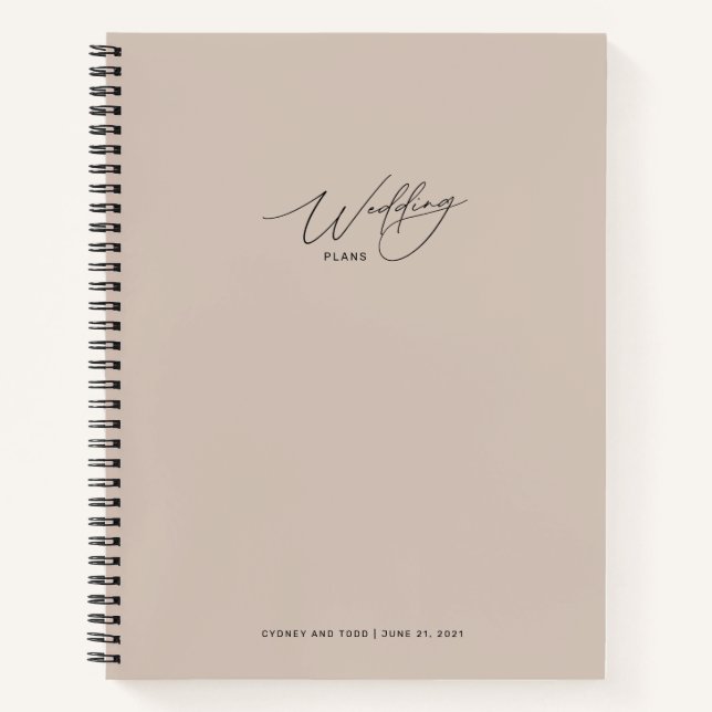 Cahier de plans de mariage Coco Pink (Devant)