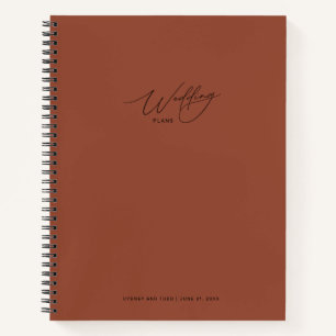 Cahier de plans de mariage en terre cuite
