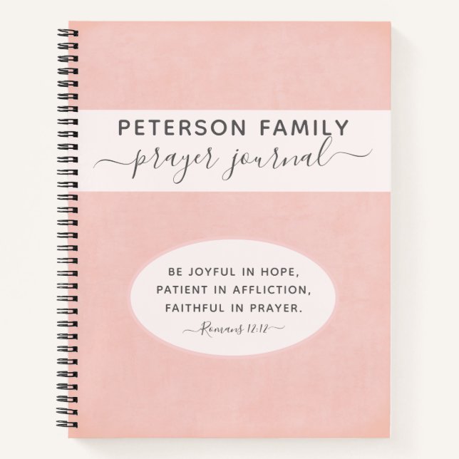 Cahier de prières de famille personnalisé (Devant)