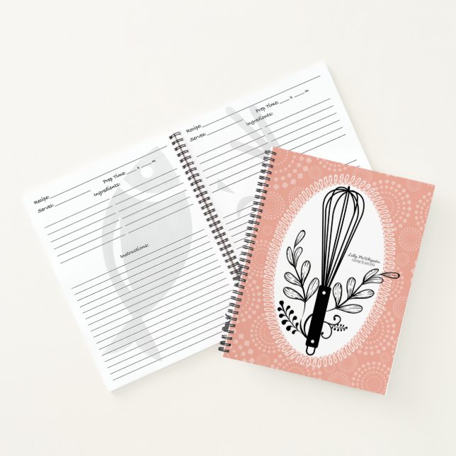 Cahier de recettes de livre de cuisine personnelle (Intérieur)