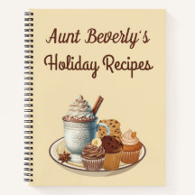 Cahier de recettes de vacances personnalisé