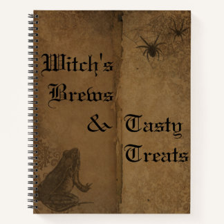 Cahier de recettes gothique d'Halloween
