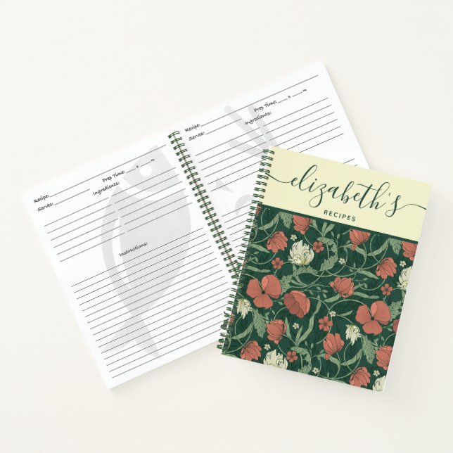 Cahier de recettes personnalisé en spirale (Intérieur)