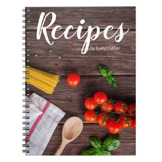 Cahier de recettes rustiques personnalisable (Devant)