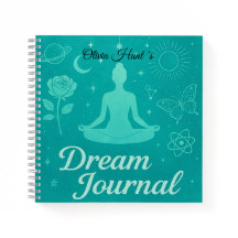 Cahier de rêve turquoise personnalisé