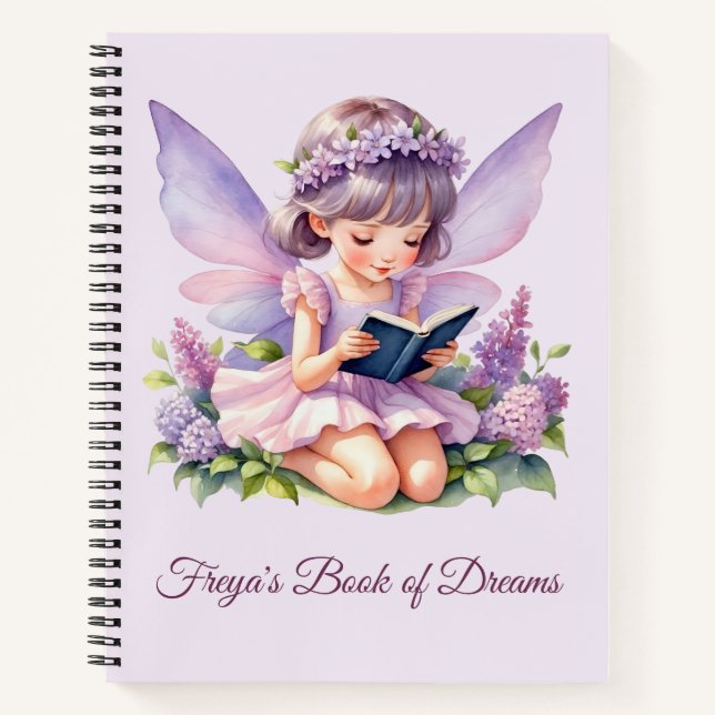Cahier de rêves de Freya - Carnet de notes fée (Devant)