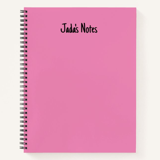 Cahier d'écriture simple personnalisé avec couvert (Devant)