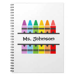 Cahier d'enseignant de maternelle Crayons Arc-en-c
