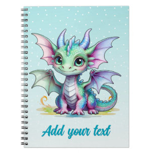 Cahier Dragon Pastel – Bleu Aqua