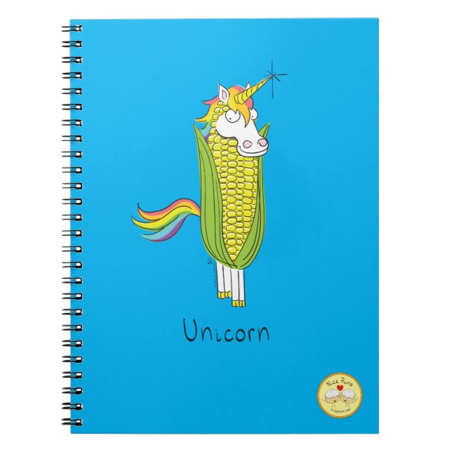 Cahier drôle de maïs licorne (Devant)