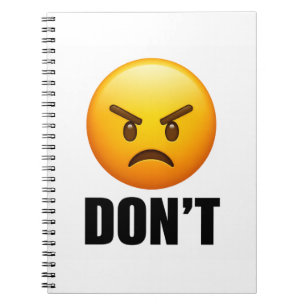 Cahier Emoji Colère NE FAIS PAS