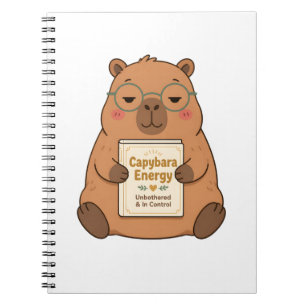 Cahier Énergie Capybara Impassible Lunettes