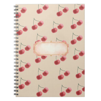 Cahier esthétique cerise rouge 📓