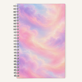 Cahier Esthétique Nuages Pastel Rêveur Rose Mignon
