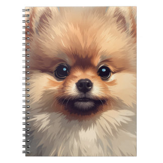 Cahier et agenda spiralé avec un mignon chiot Pome