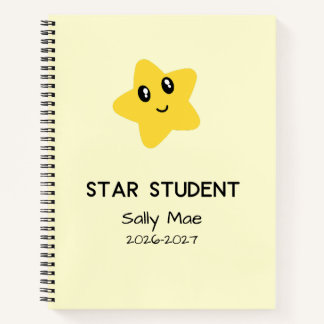 Cahier Étoile Élève Personnalisé Nom École Personn