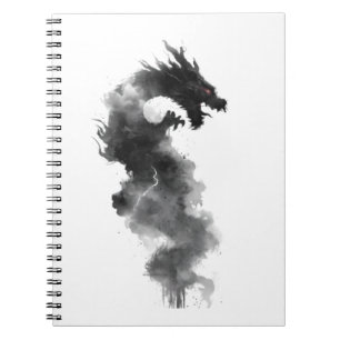 Cahier Fantastique Dragon Fumée Encre Noire Abstra