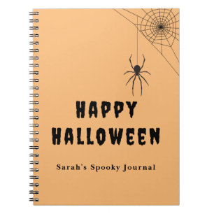 Cahier fantomatique personnalisé Joyeux Halloween