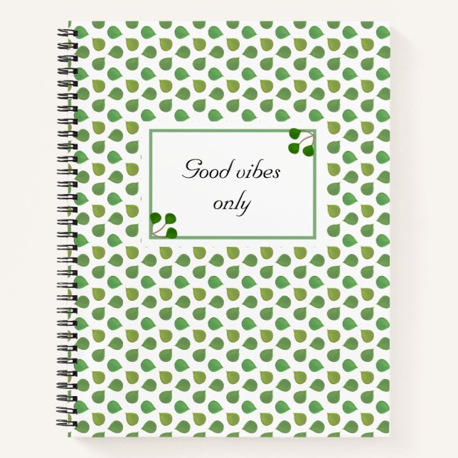 Cahier Feuilles Vertes de Jade (Devant)