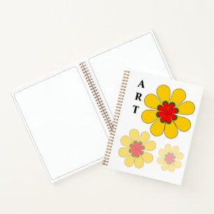 Cahier - Fleur Jaune Carnet de Croquis ART
