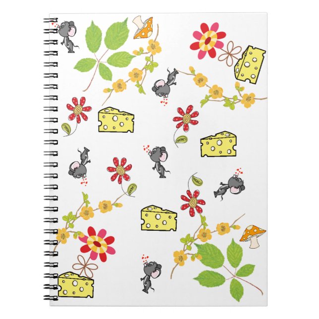 Cahier Fleuriste Souris au Fromage (Devant)