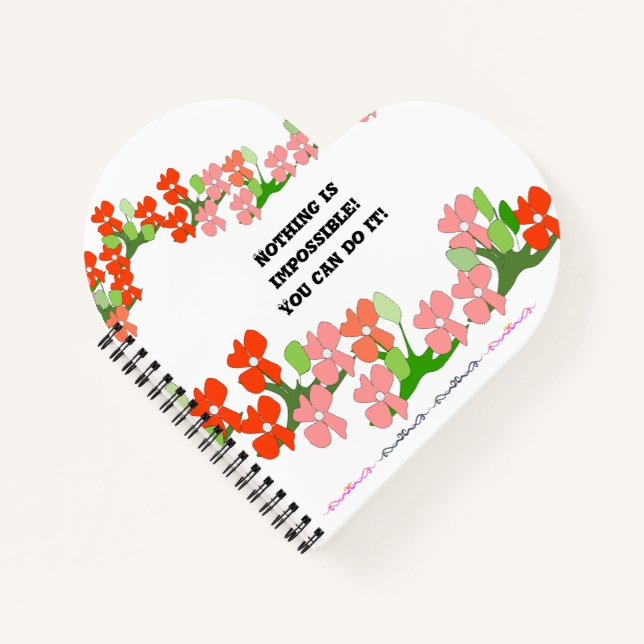 Cahier Fleurs Rouges Teamwork (Devant)