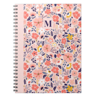 Cahier Floral Classique Spirale Fantaisiste