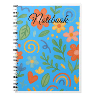 Cahier floral coloré