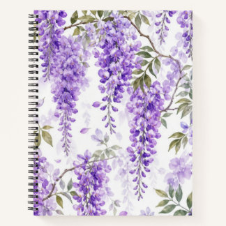 Cahier Floral de Glycine Violette