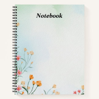 Cahier floral élégant et beau