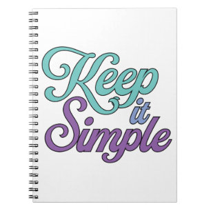 Cahier Garde les Choses Simples (Violet)