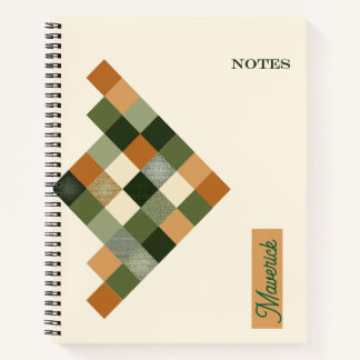Cahier géométrique personnalisé – Tons Terre