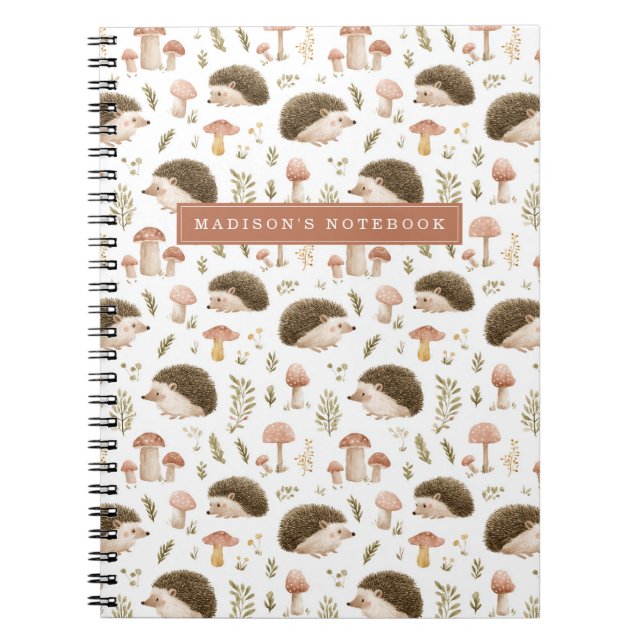 Cahier Hérisson et Champignons (Devant)
