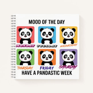 Cahier humeur du jour Panda Mignon – Kawaii Hebdo