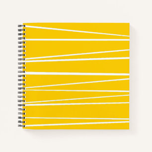 cahier jaune à rayures espagnoles carré