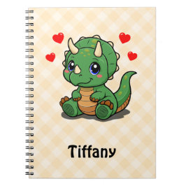 Cahier joli dinosaure – Ajouter un nom