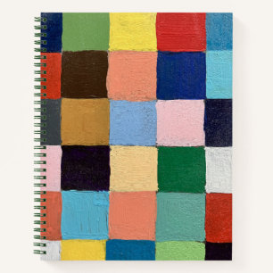 Cahier journal à motif carrés funky