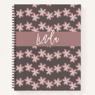 Cahier Journal Groovy Florals Rose Assourdi Nom
